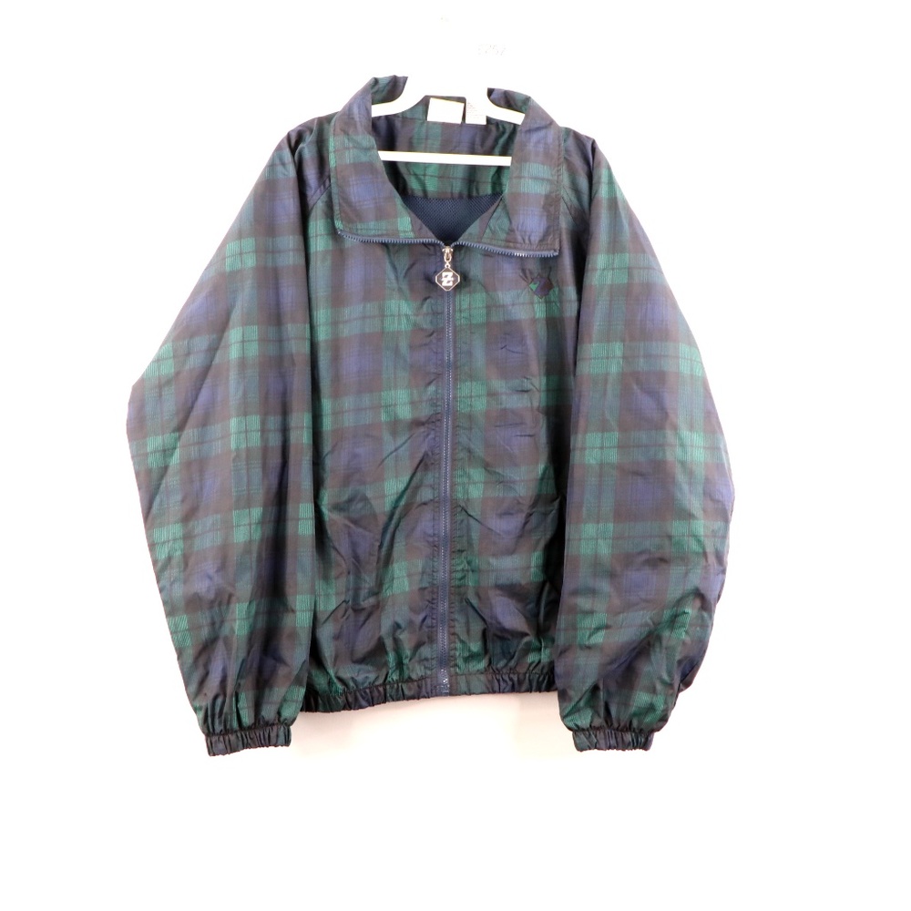 Vintage 90s Streetwear Plaid Windbreaker Jacket
